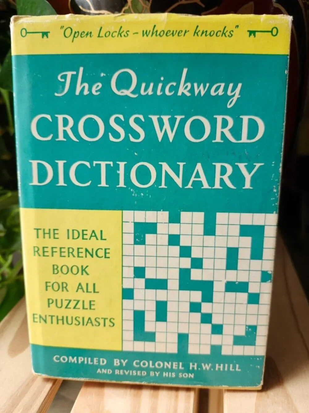 1974 Quickway Crossword Dictionary by H.W. Hill Vintage Hardcover w/ Dust Jacket